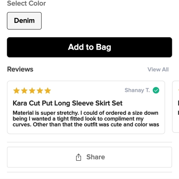 Fashion Nova Kara Cut Out Denim Blue Long Sleeve Mini Skirt Set - Picture 14 of 16